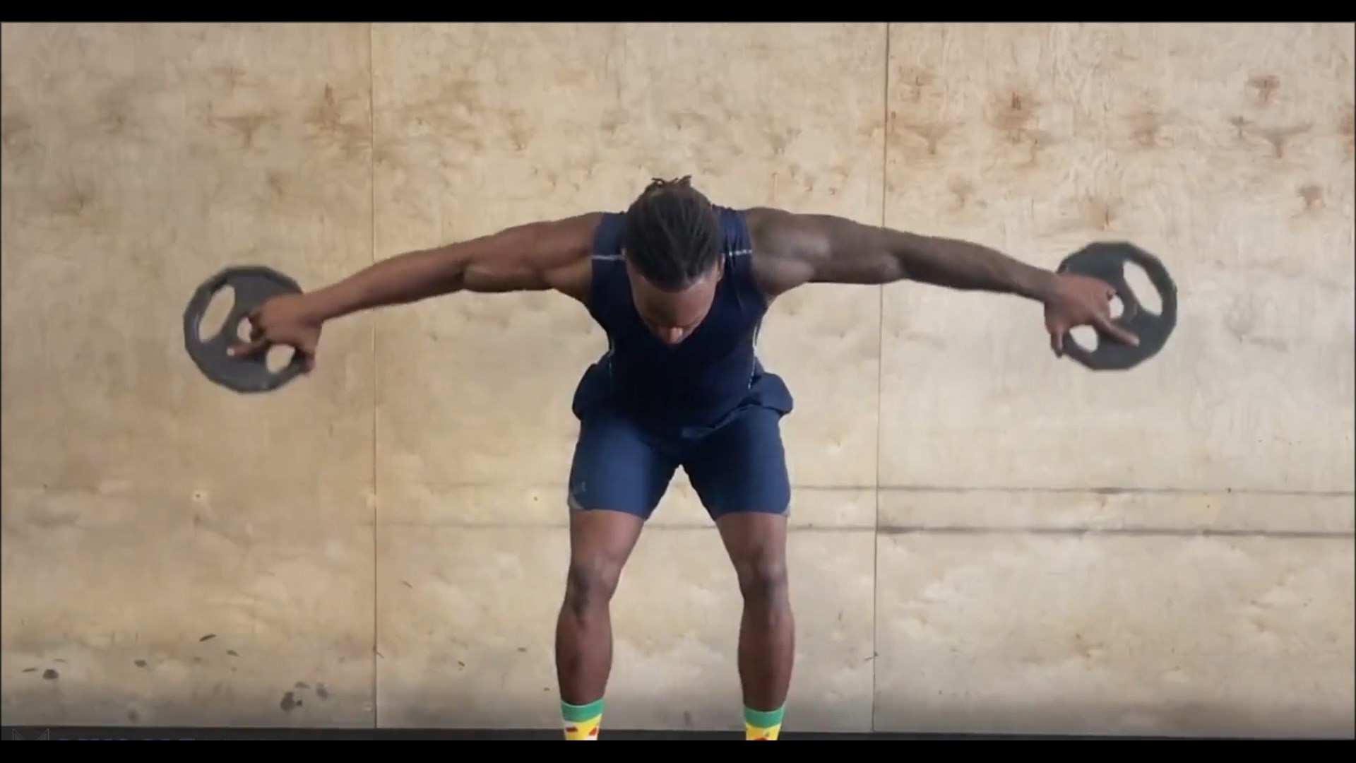 Plate Internally Rotated Rear Delt Fly/نشر خم صفحه (صفحه چرخش به داخل)