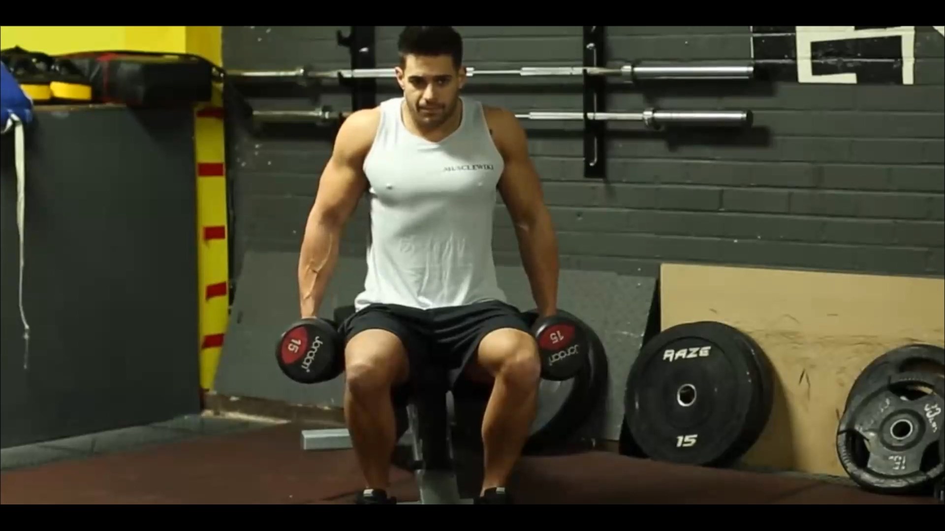 Dumbbell Seated Shrug/شراگ دمبل نشسته