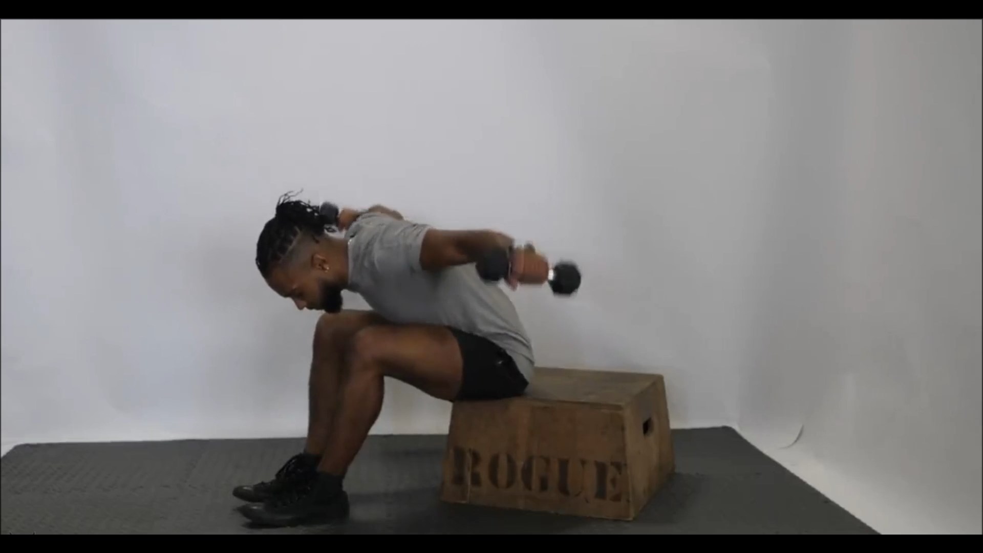 Dumbbell Seated Rear Delt Fly/ نشر خم دمبل نشسته
