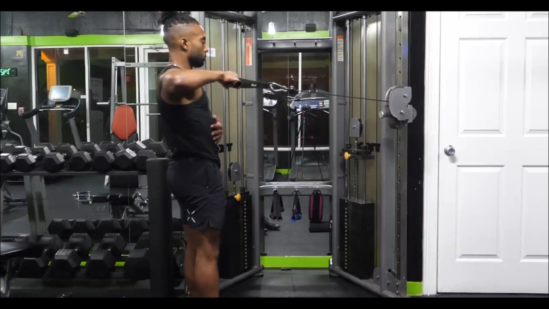 Cable Single Arm Rear Delt Row/سیمکش سرشانه پشت تک دست