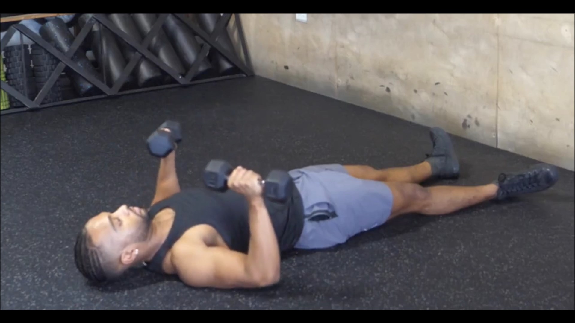 Dumbbell Floor Press/پرس سینه دمبل روی کف زمین